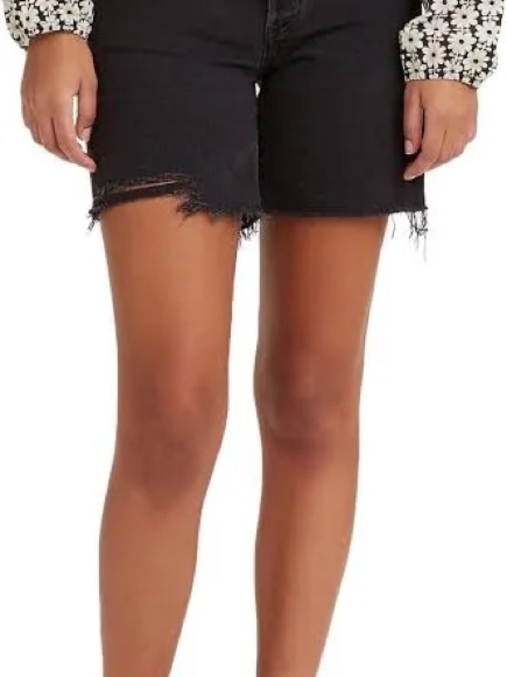 Levi's Women's 501 Mid Thigh Shorts - Picture 2 of 6